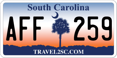 SC license plate AFF259