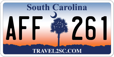 SC license plate AFF261