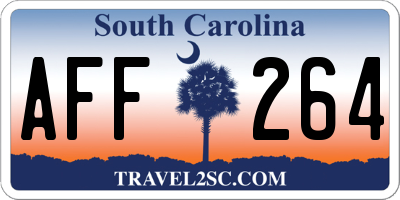 SC license plate AFF264