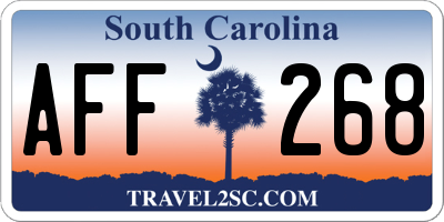 SC license plate AFF268