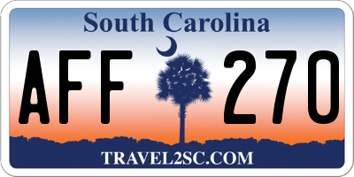 SC license plate AFF270