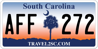 SC license plate AFF272