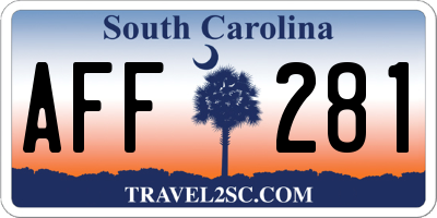 SC license plate AFF281