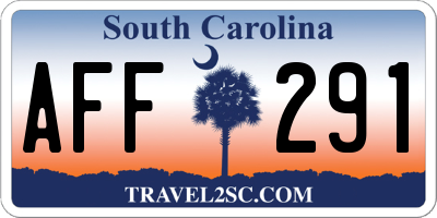 SC license plate AFF291