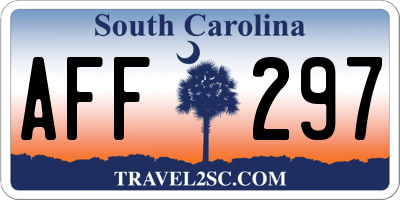 SC license plate AFF297