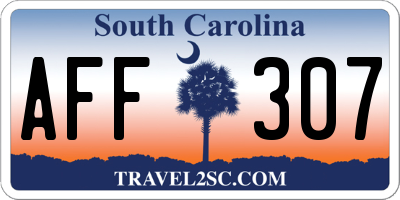 SC license plate AFF307