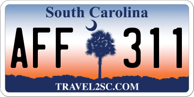 SC license plate AFF311