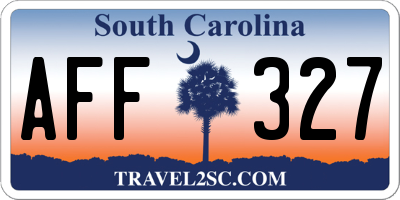 SC license plate AFF327