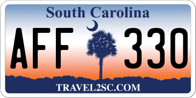 SC license plate AFF330