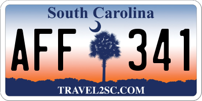 SC license plate AFF341