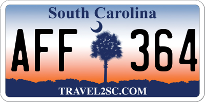 SC license plate AFF364