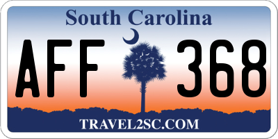 SC license plate AFF368