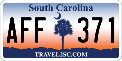 SC license plate AFF371