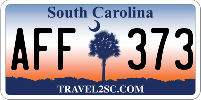 SC license plate AFF373