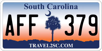 SC license plate AFF379