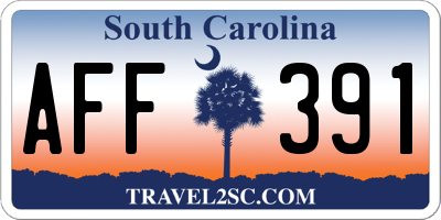 SC license plate AFF391