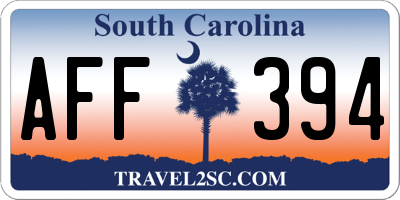 SC license plate AFF394