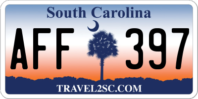 SC license plate AFF397