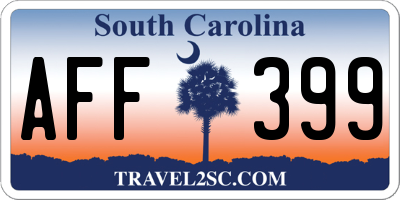 SC license plate AFF399