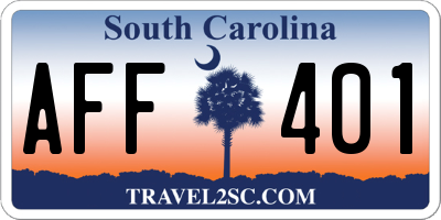 SC license plate AFF401