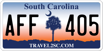 SC license plate AFF405