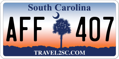 SC license plate AFF407
