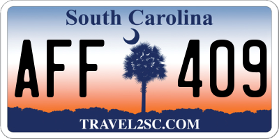 SC license plate AFF409