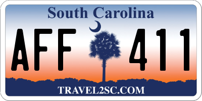 SC license plate AFF411