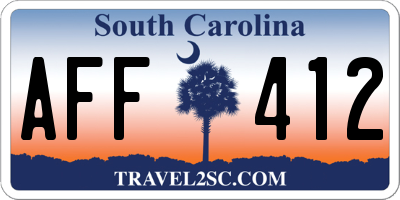 SC license plate AFF412