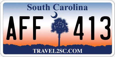 SC license plate AFF413