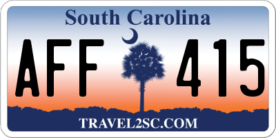 SC license plate AFF415