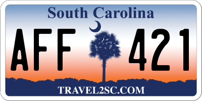 SC license plate AFF421