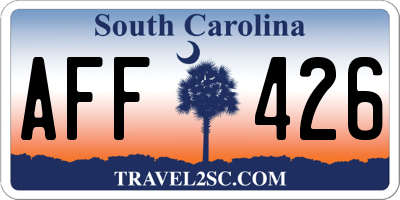 SC license plate AFF426