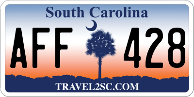 SC license plate AFF428