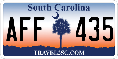 SC license plate AFF435