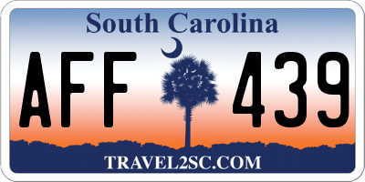 SC license plate AFF439
