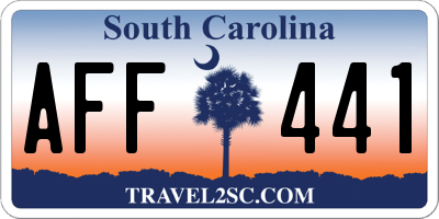 SC license plate AFF441