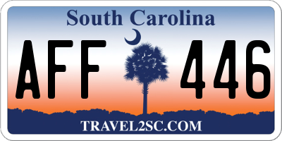 SC license plate AFF446