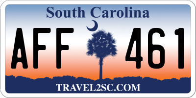 SC license plate AFF461