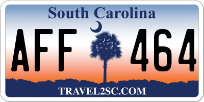 SC license plate AFF464
