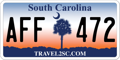 SC license plate AFF472