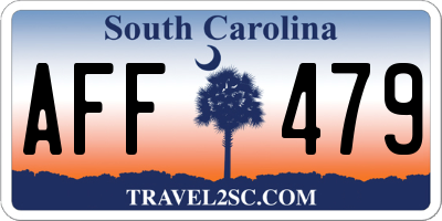 SC license plate AFF479