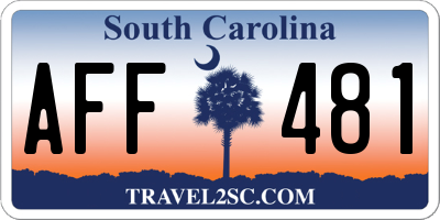 SC license plate AFF481