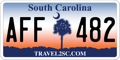 SC license plate AFF482