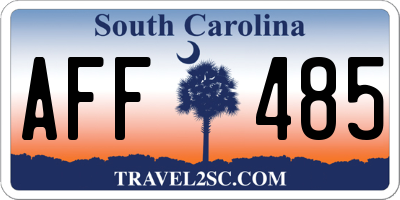 SC license plate AFF485