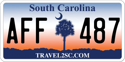 SC license plate AFF487