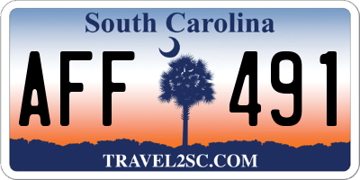 SC license plate AFF491
