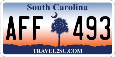 SC license plate AFF493