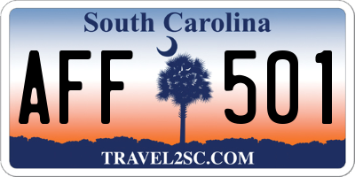 SC license plate AFF501