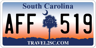SC license plate AFF519
